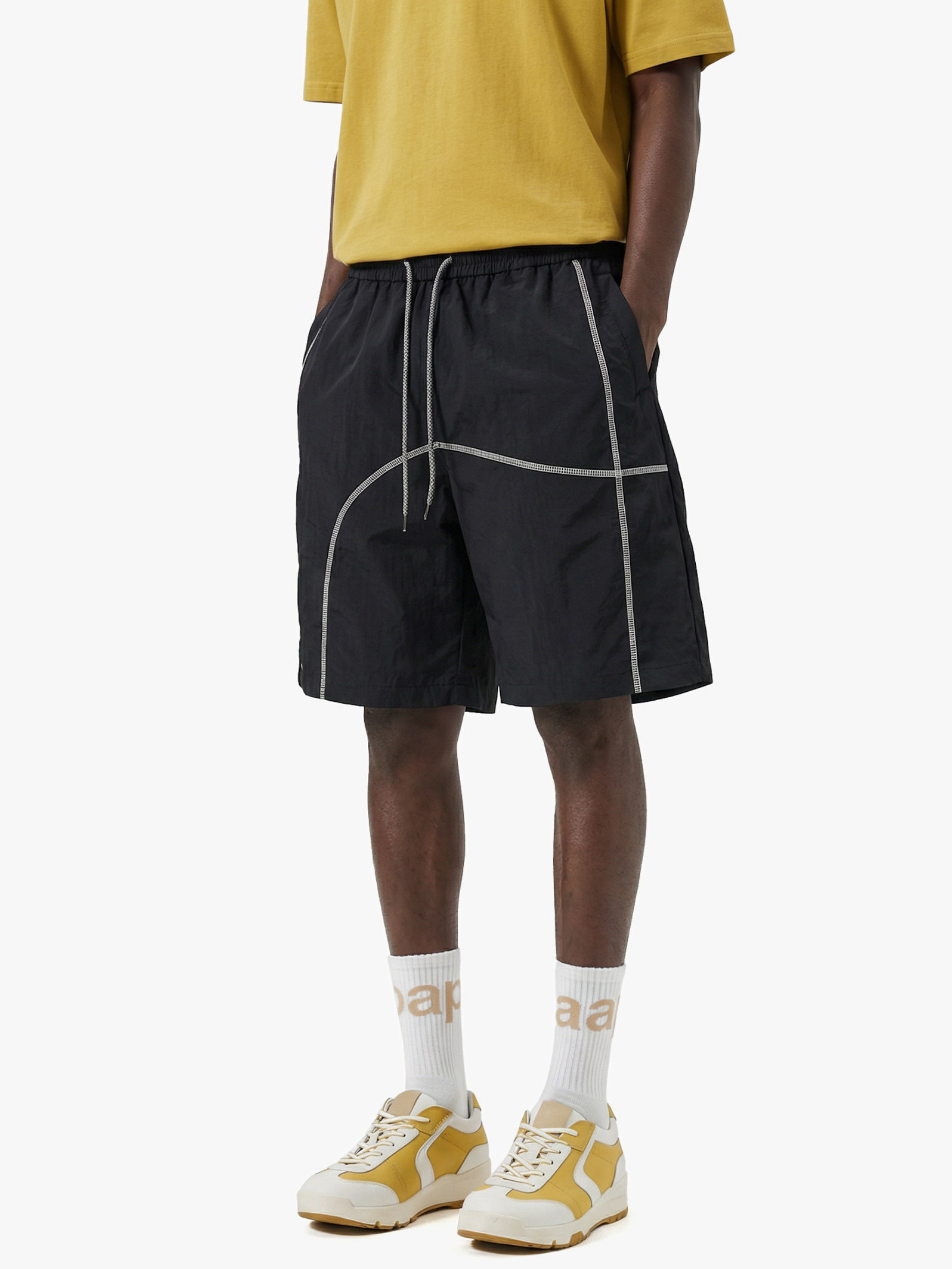 RiseCut - Unisex Contrast Stitch Water-Repellent Utility Shorts