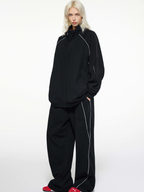 Thunderclaw - Unisex Reflective Stripe Straight-Leg Jogger Pants
