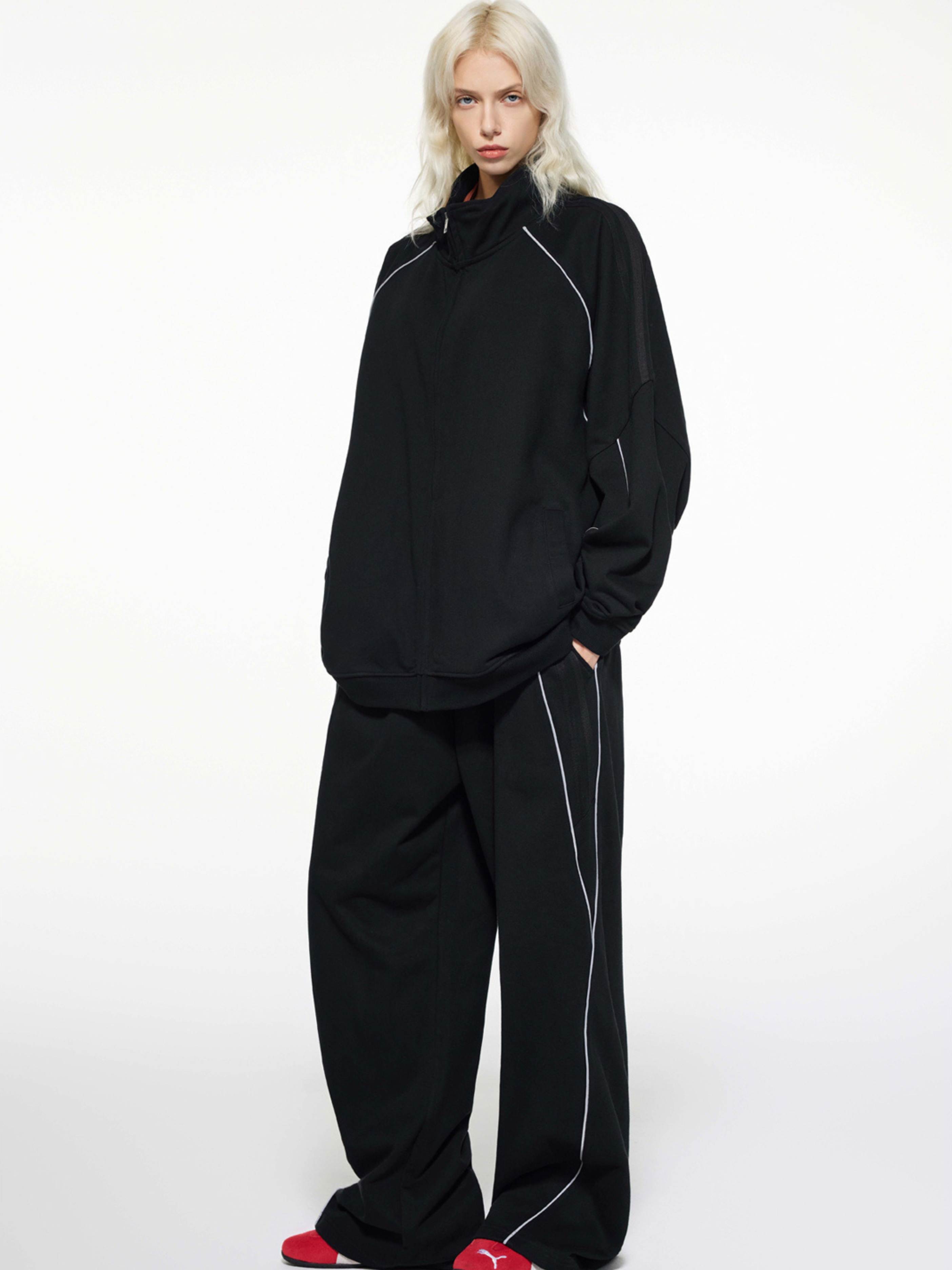 Thunderclaw - Unisex Reflective Stripe Straight-Leg Jogger Pants