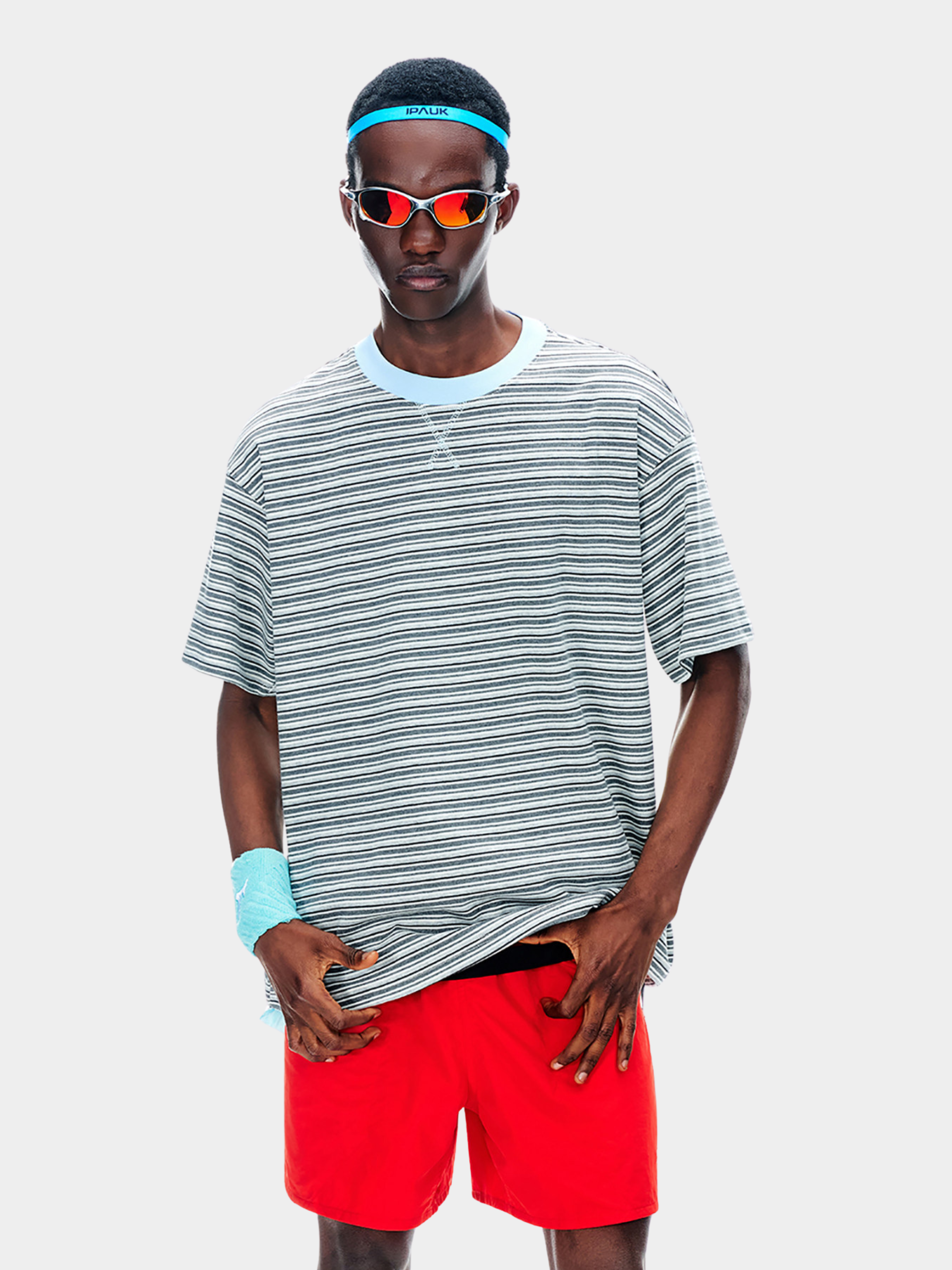 Deertrail - Unisex Heavyweight Contrast Stripe Oversized T-Shirt