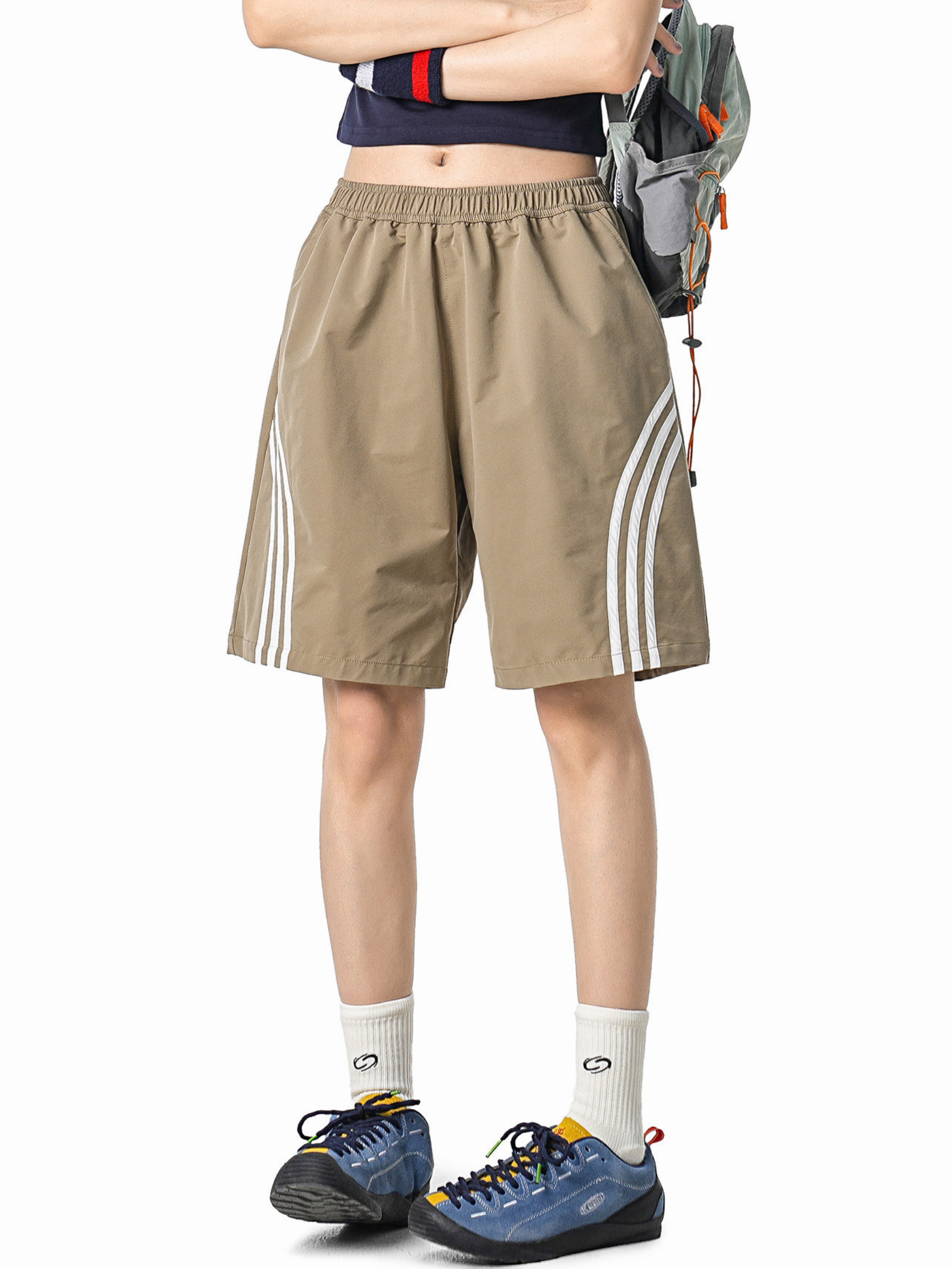 Plackart - triped Lightweight Breathable Shorts