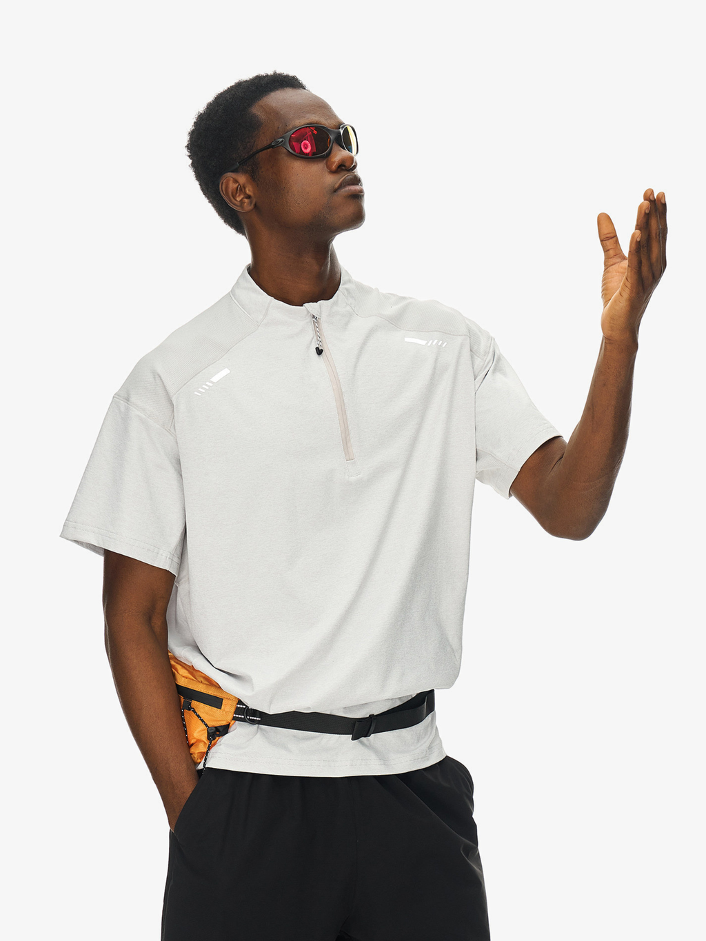 AuraFlow - Men's UPF50+ UV Protection Half-Zip T-Shirt