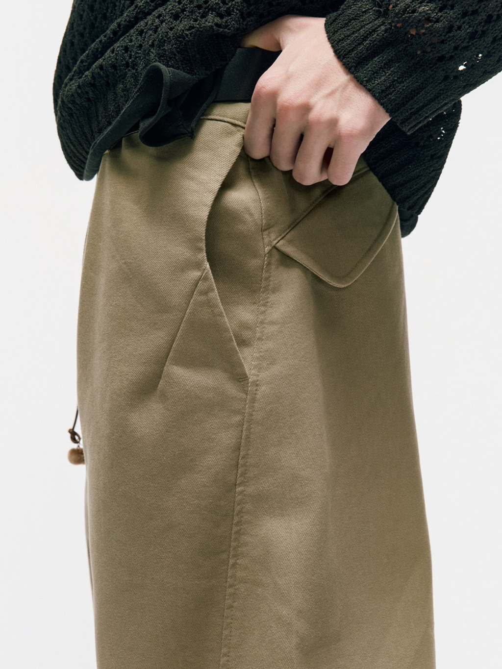SandDune - Unisex Pleated Curved-Leg Utility Pants