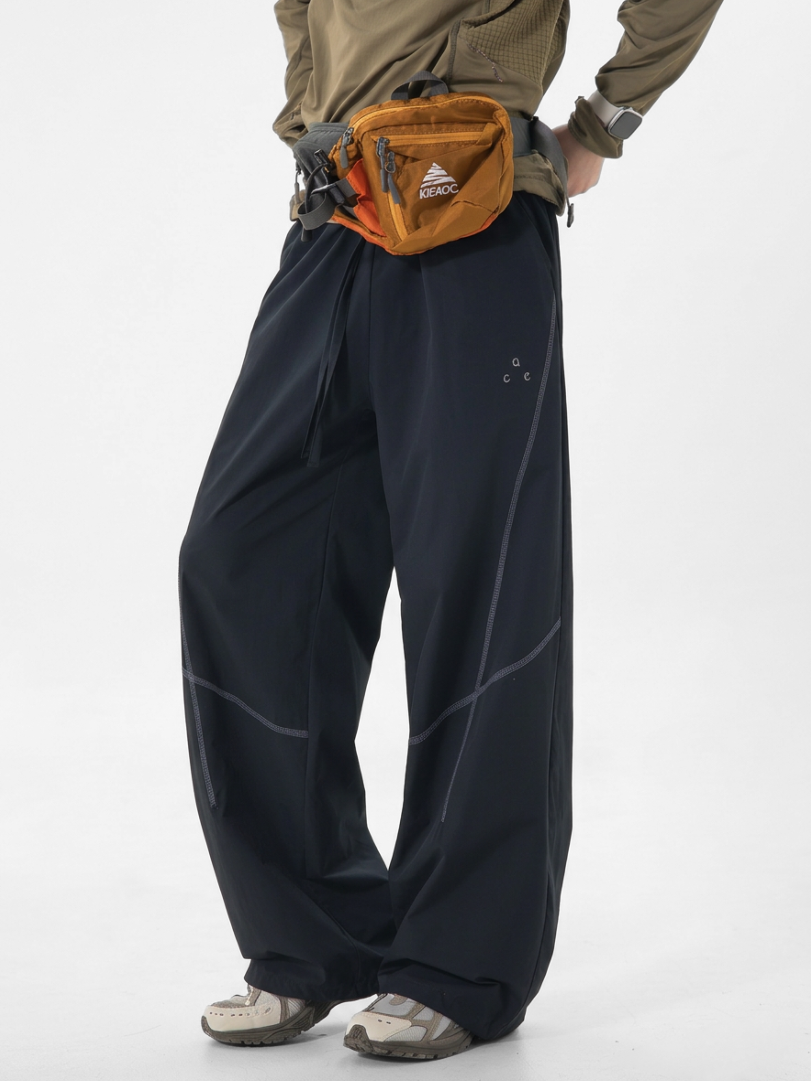 Frostspire - Contrast Cross-Line Adjustable Paratrooper Pants