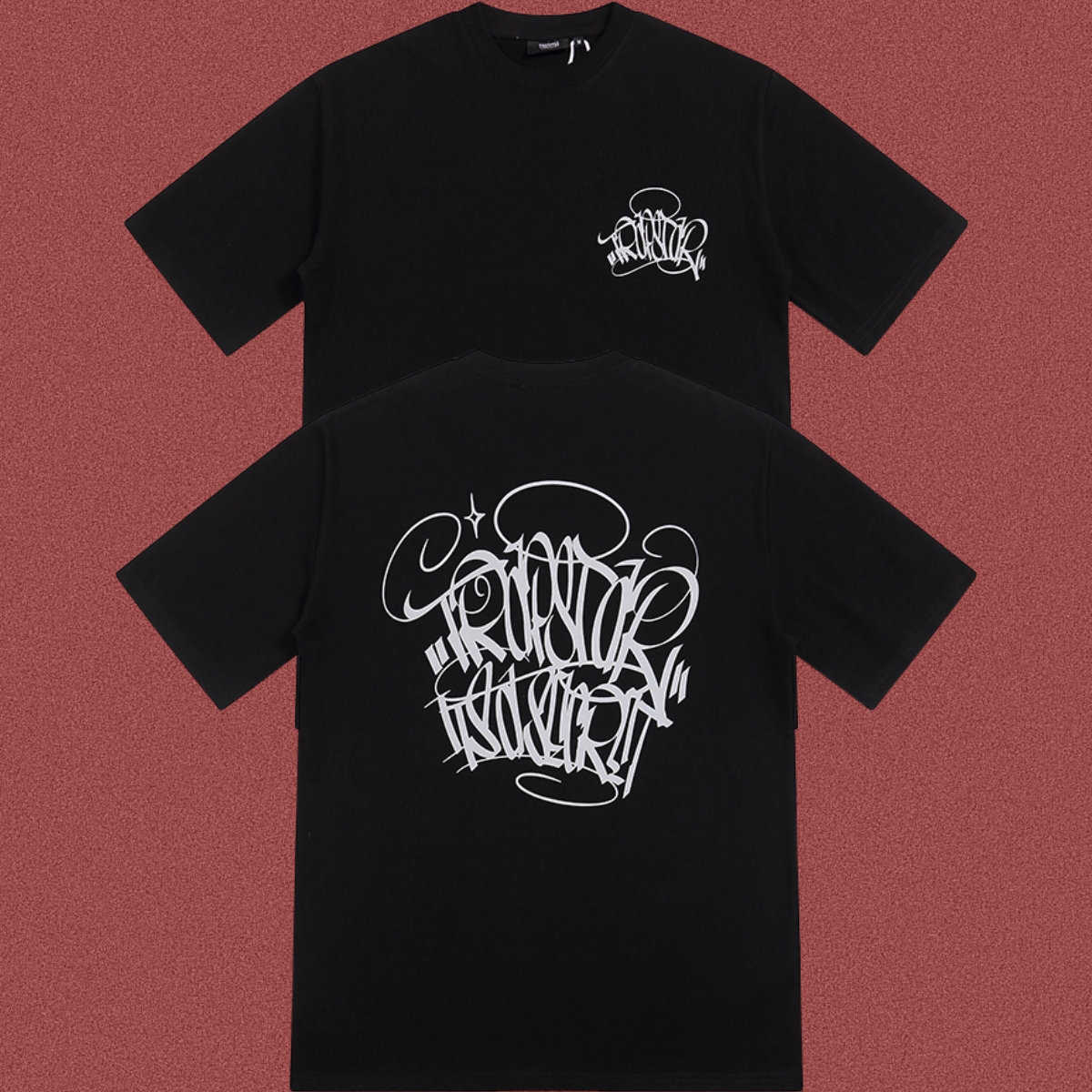 TRAPSTAR Black Graffiti Logo T-Shirt