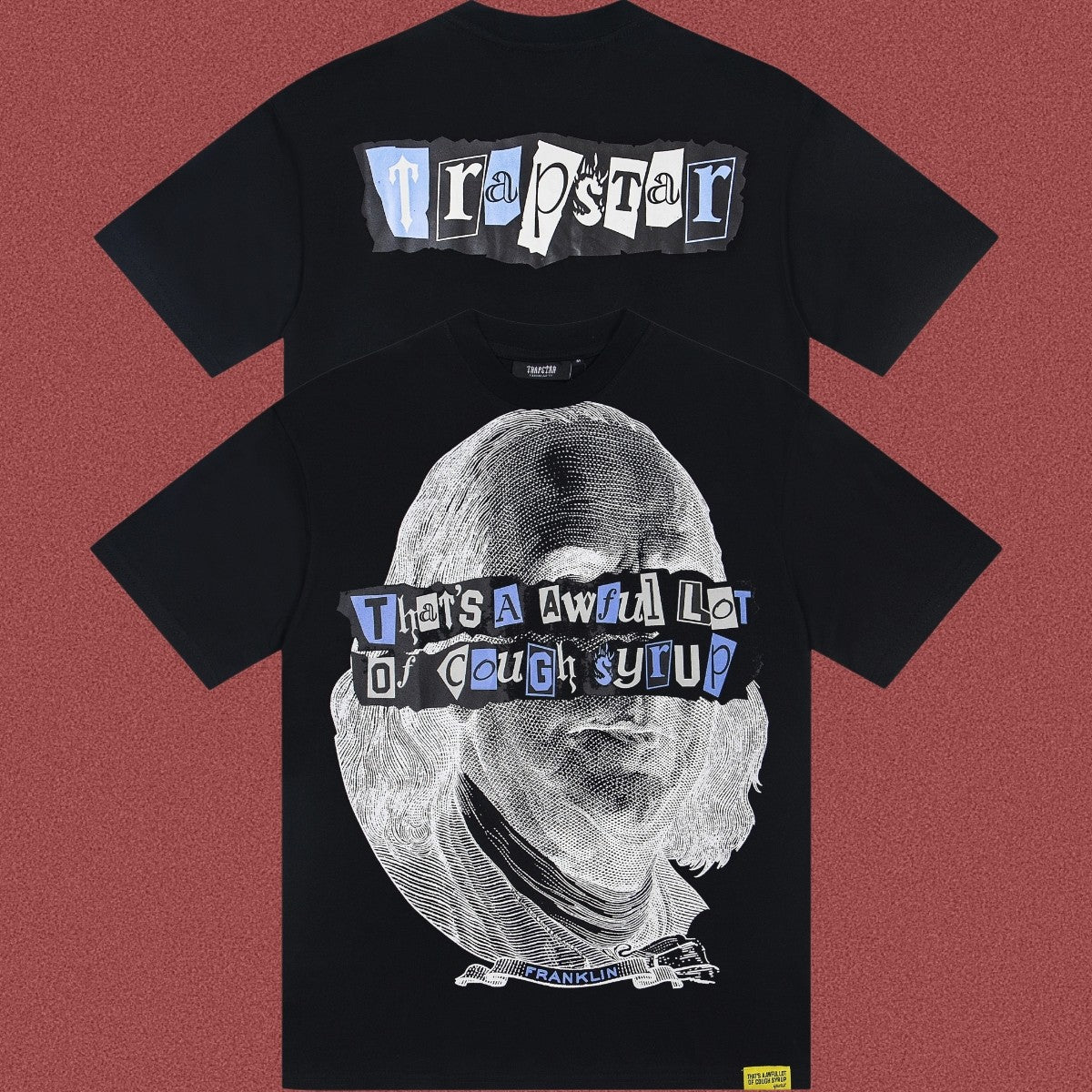 TRAPSTAR Collage Graphic Black T-Shirt