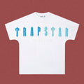TRAPSTAR Gothic Blue Logo White T-Shirt