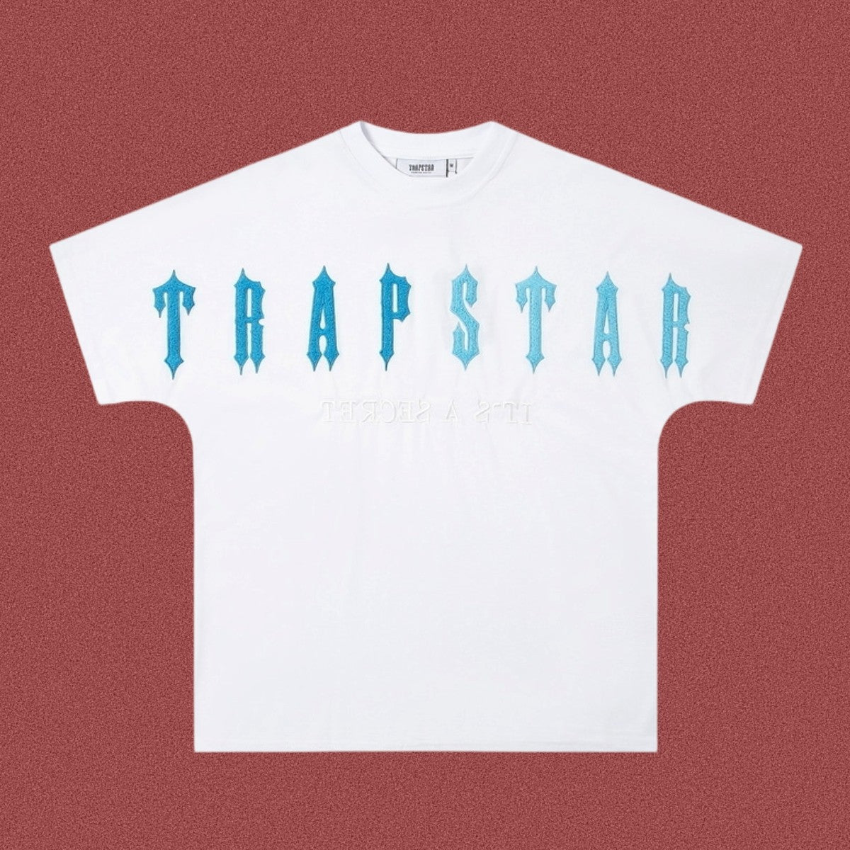 TRAPSTAR Gothic Blue Logo White T-Shirt