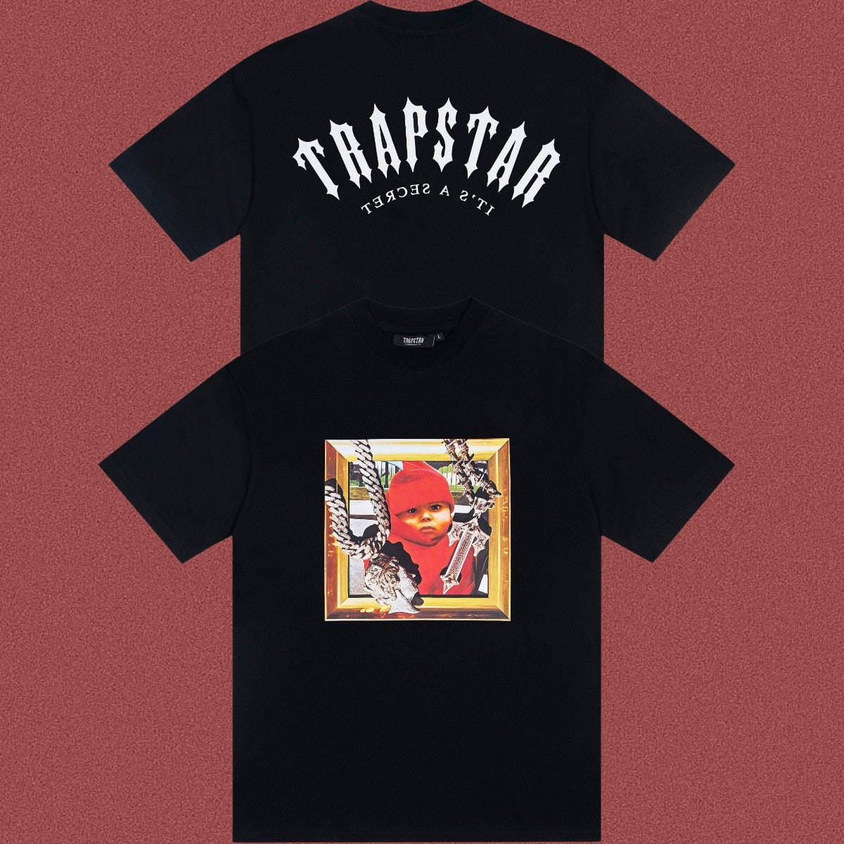 TRAPSTAR Baby Photo Graphic T-Shirt Black Streetwear Tee