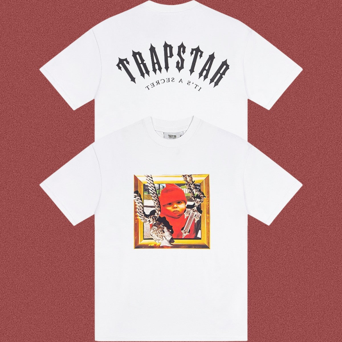 TRAPSTAR Baby Photo Graphic T-Shirt White Streetwear Tee