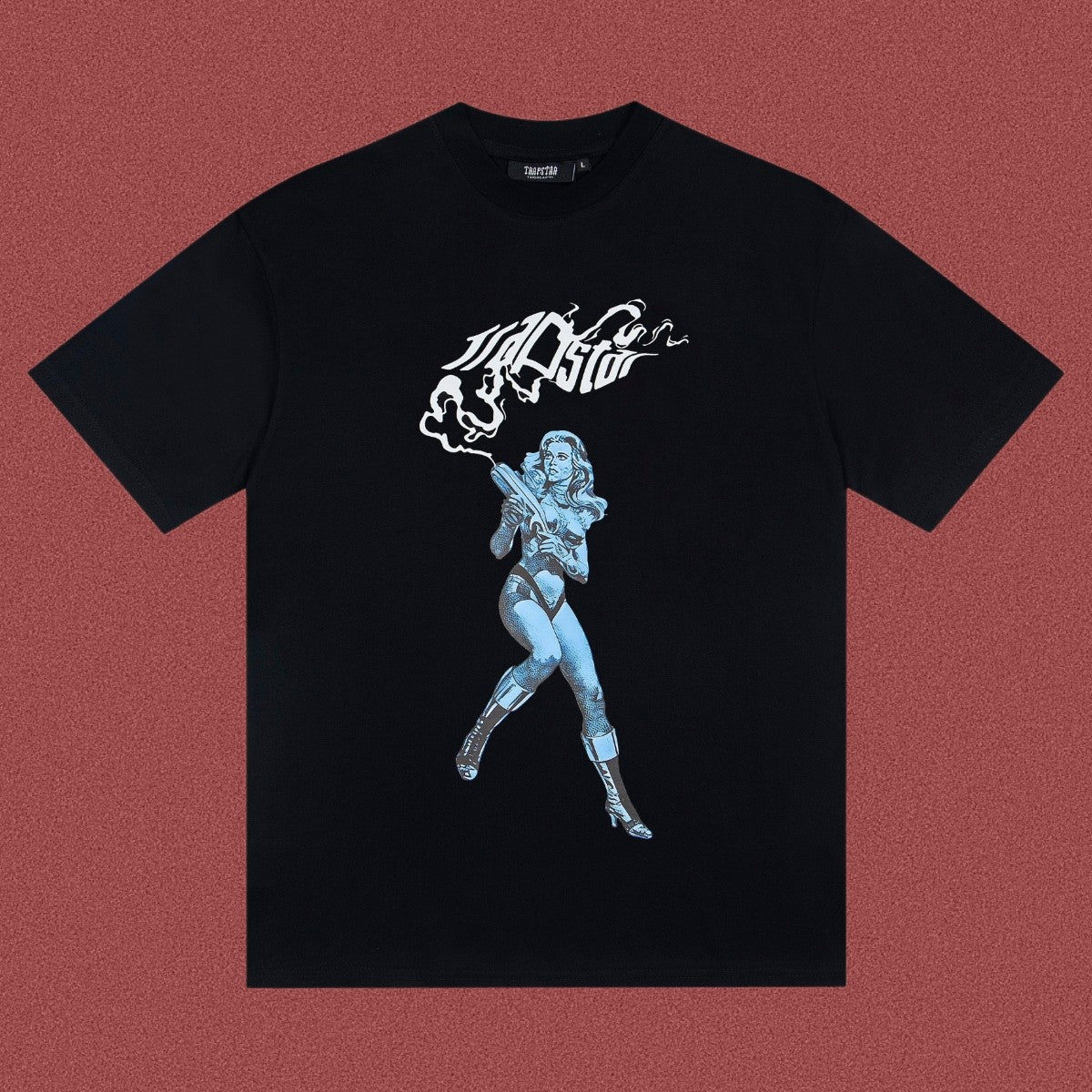 TRAPSTAR Anime Graphic T-Shirt Black Streetwear Tee
