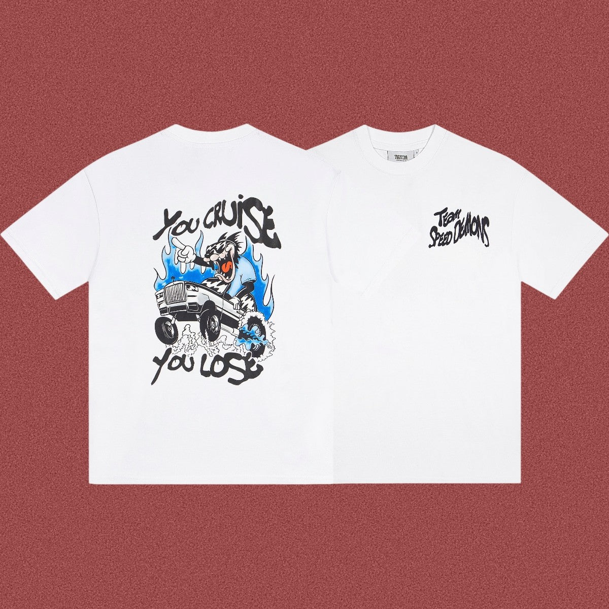 TRAPSTAR Cartoon Car Graphic Streetwear T-Shirt