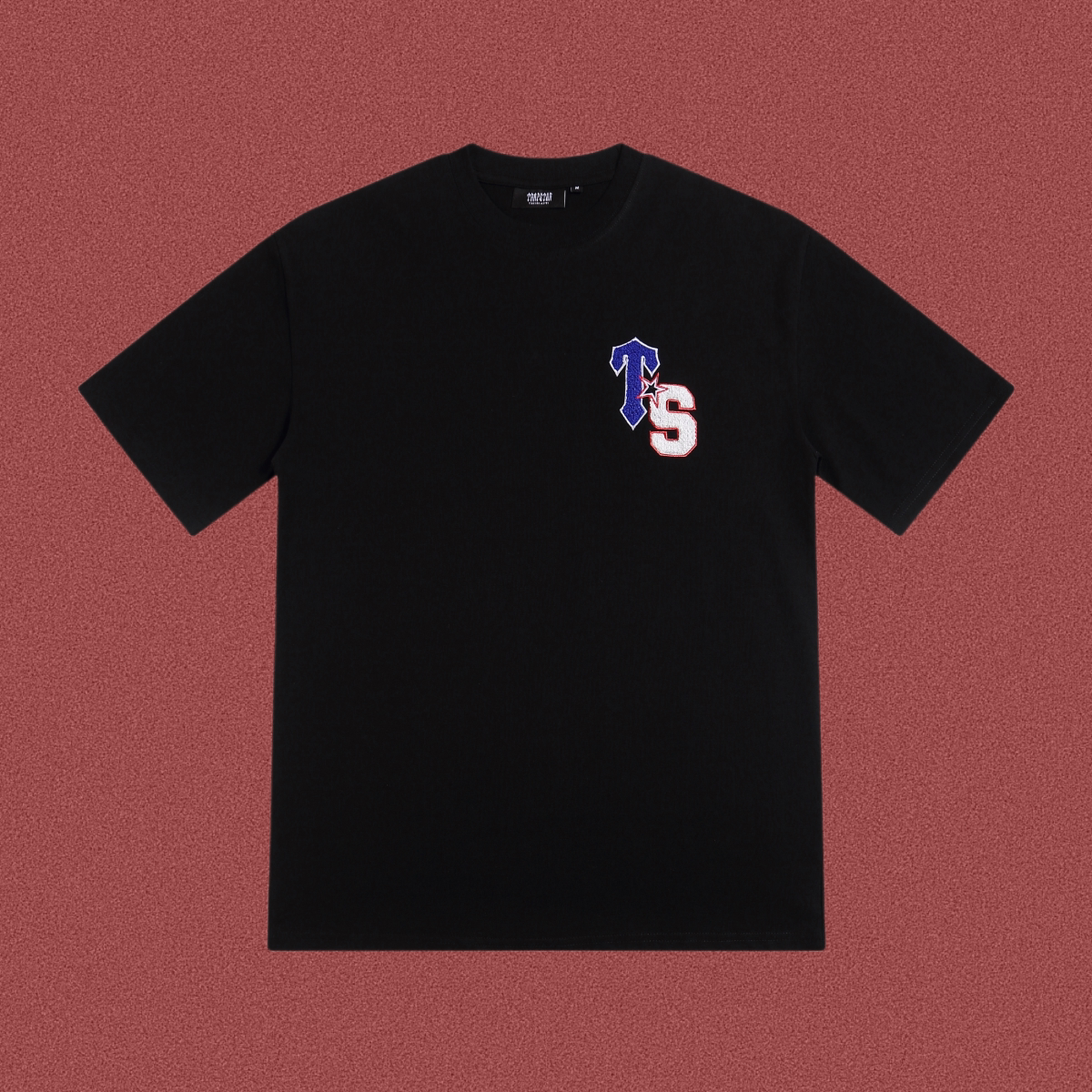 TRAPSTAR TS Logo Towel Embroidery T-Shirt Black