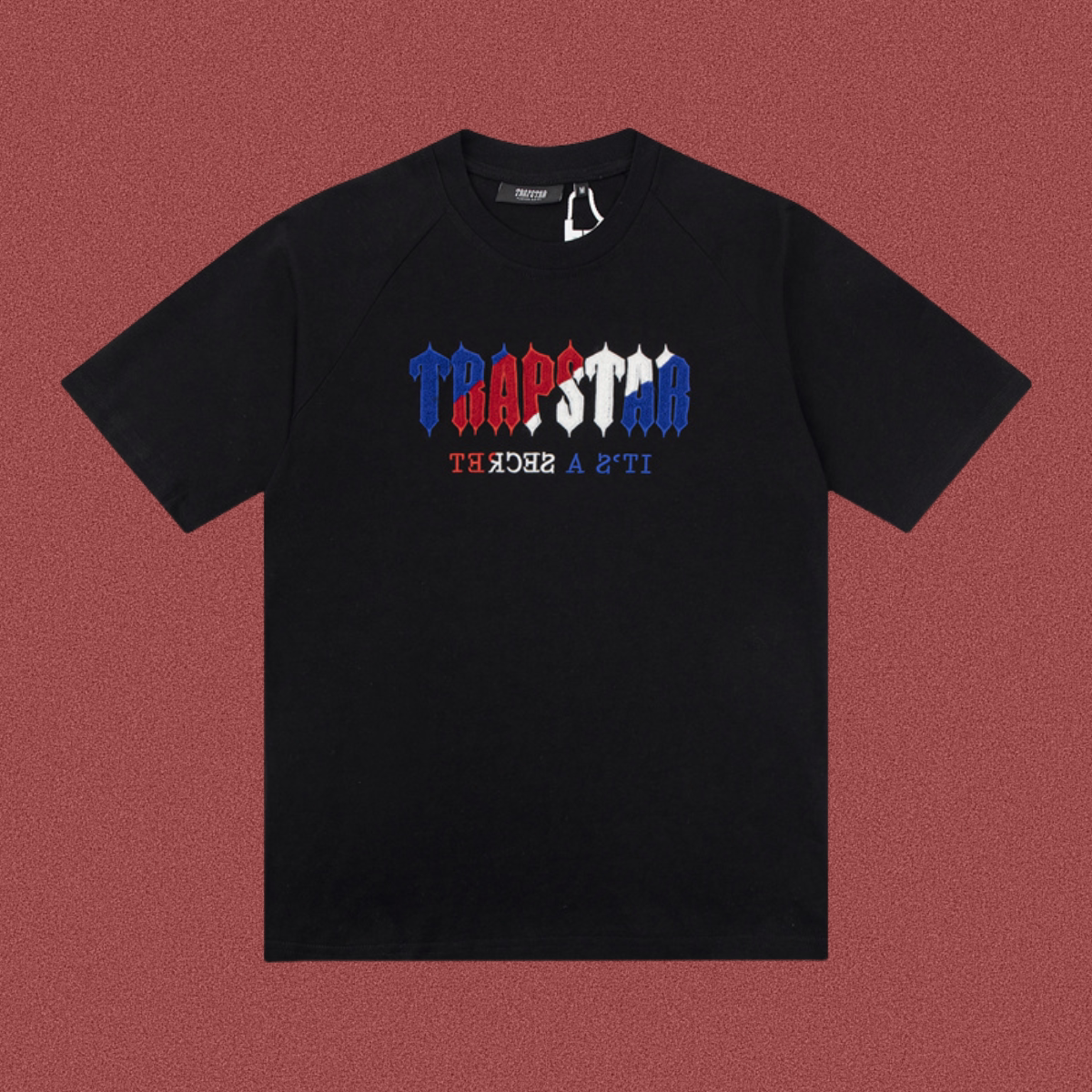 TRAPSTAR It's A Secret Multi Color Terry Logo Black T-Shirt