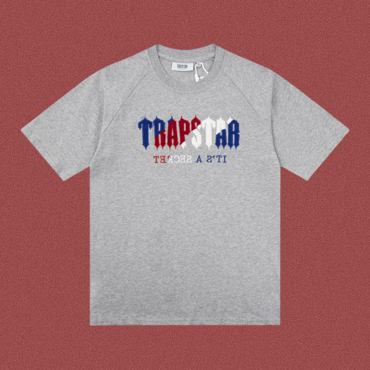 TRAPSTAR It's A Secret Multi Color Terry Logo Grey T-Shirt