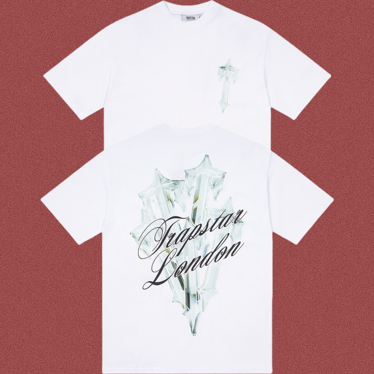TRAPSTAR London Crystal Logo White Graphic T-Shirt