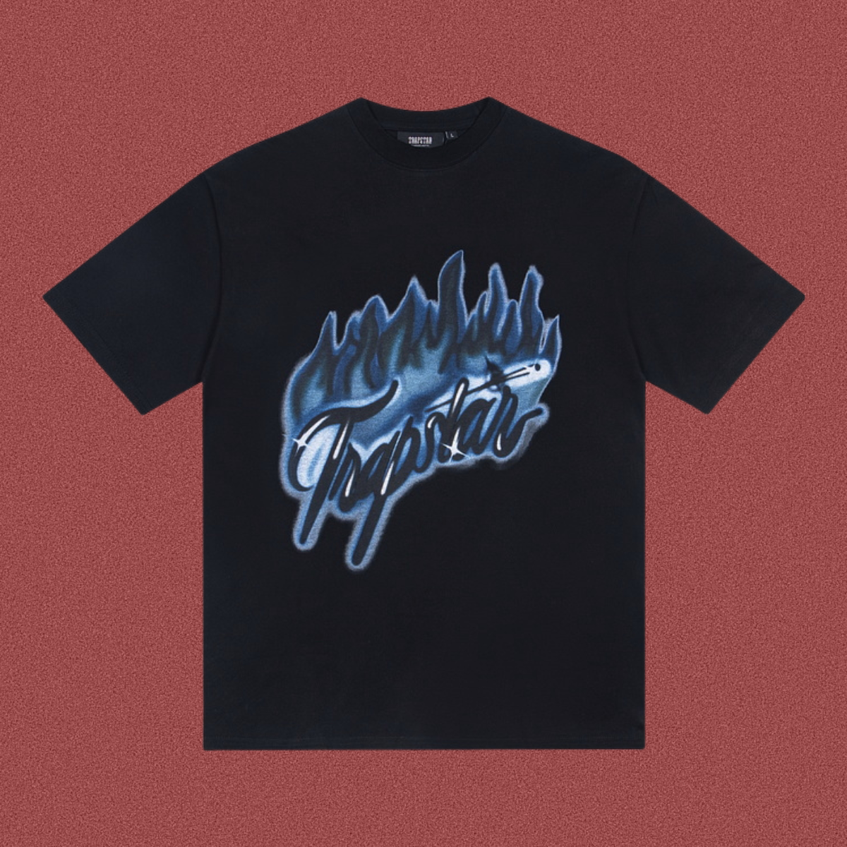 TRAPSTAR Flame Logo Graphic T-Shirt Black