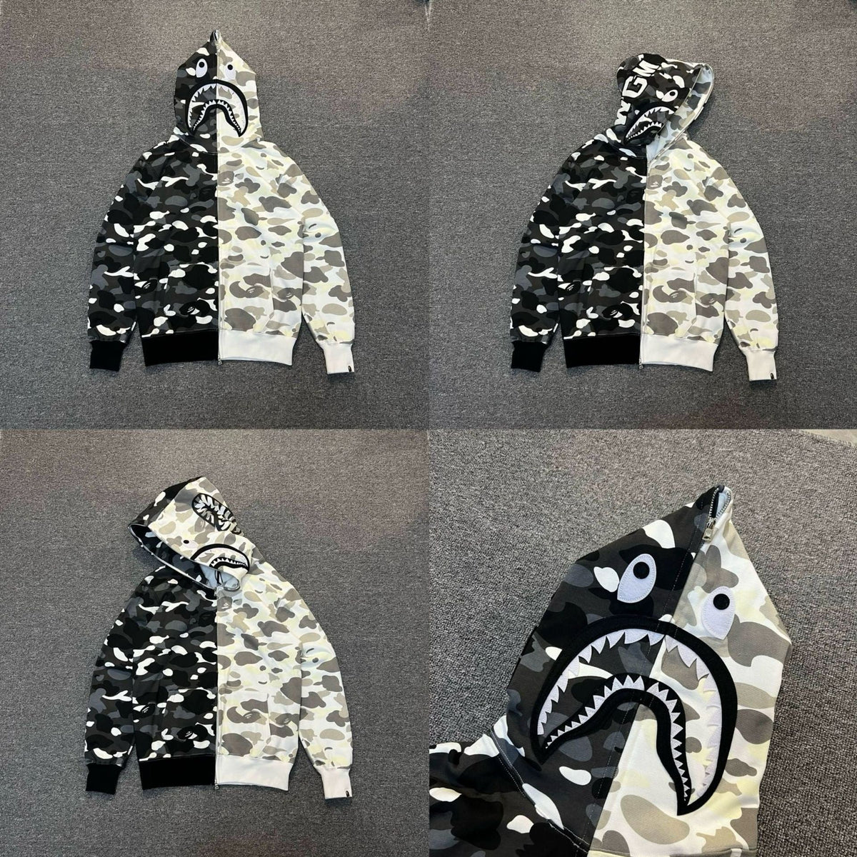 BAPE Shark Full Zip Hoodie Camo Edition