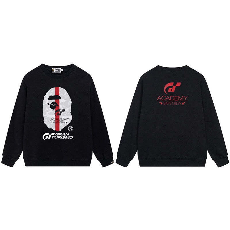 BAPE x Gran Turismo Academy Graphic Crewneck Sweatshirt Black